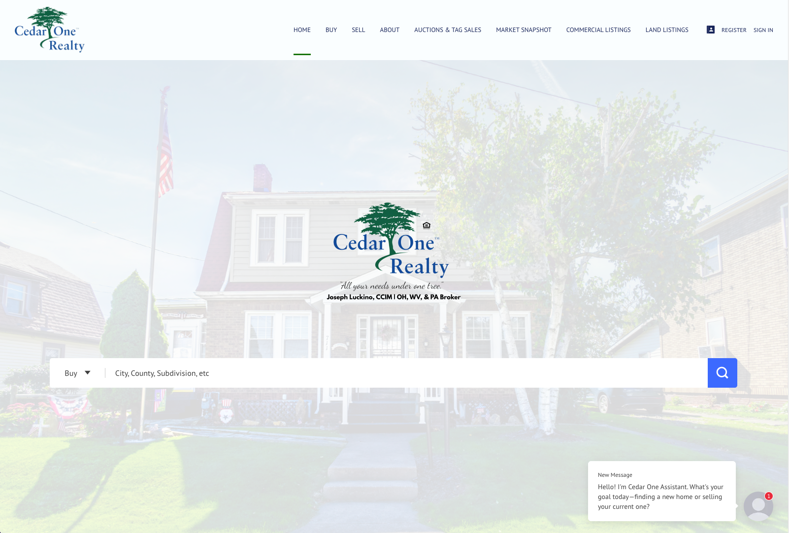 Cedar One Realty website preview