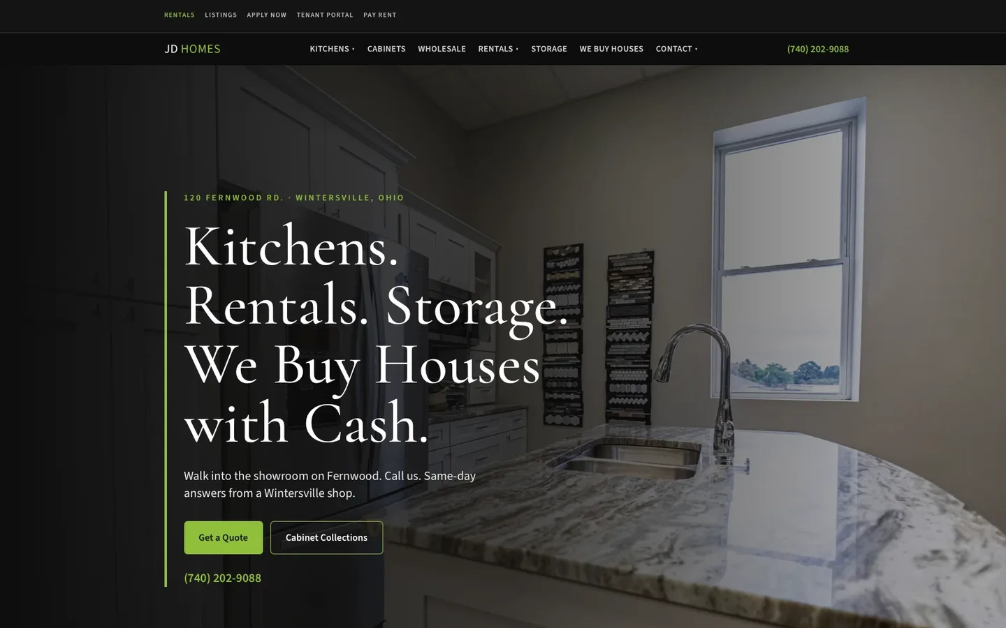 The new JD Homes website