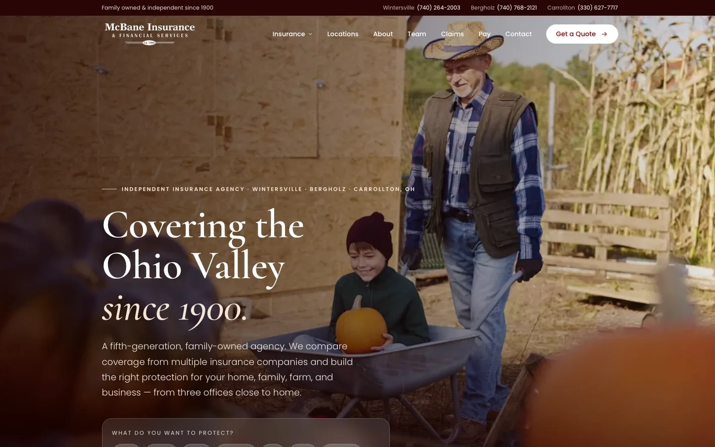 The new McBane Insurance & Financial Services website