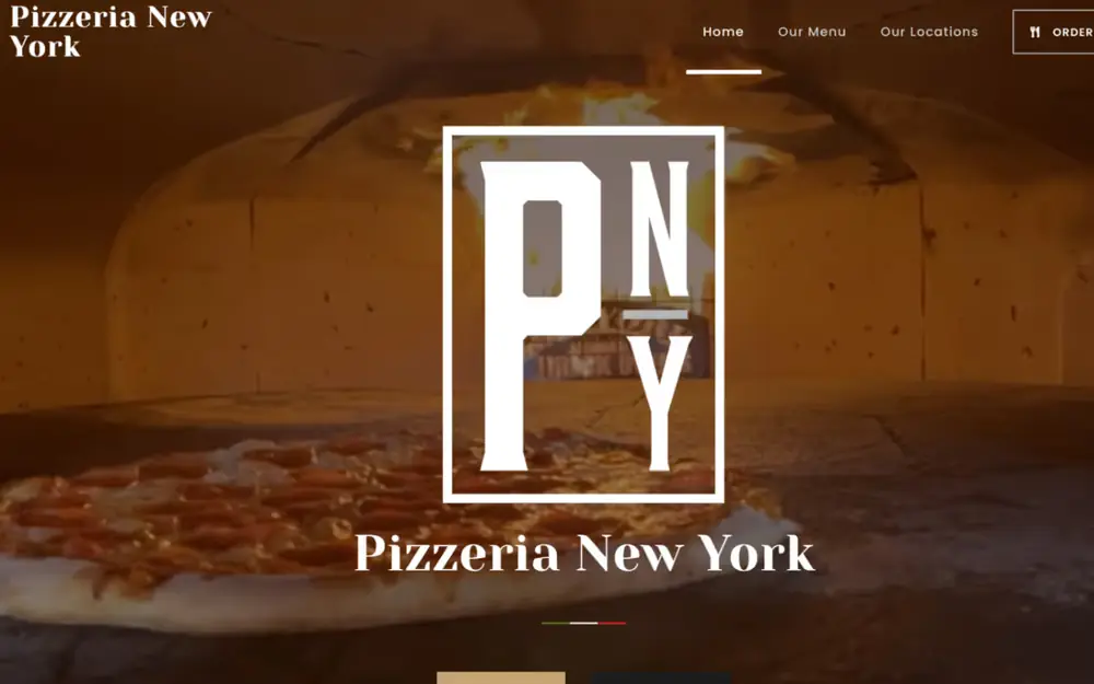 Pizzeria New York website, built by MCG