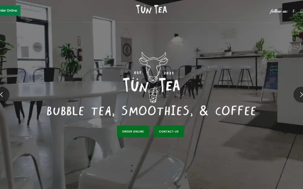 Tün Tea website, built by MCG