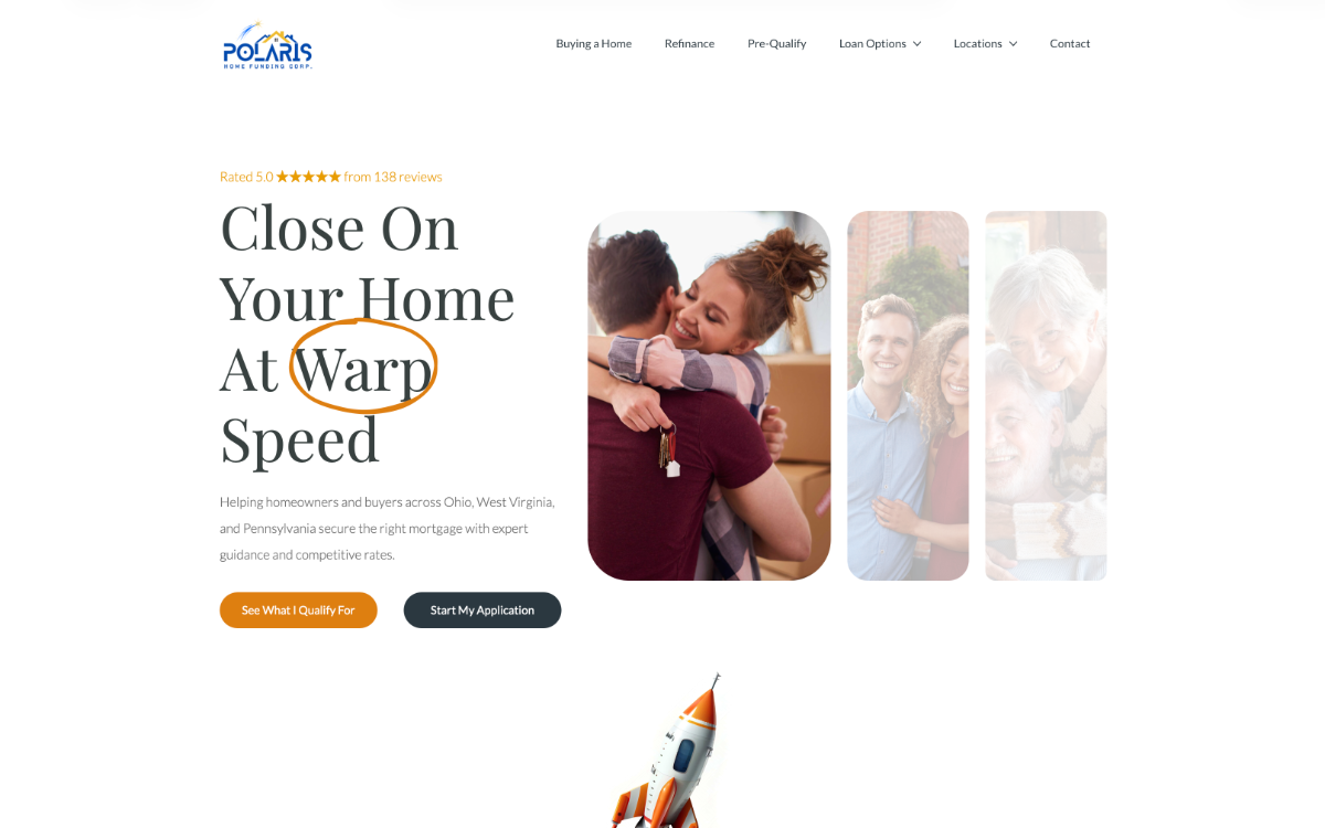 Mortgage & Home Lending website design by MCG