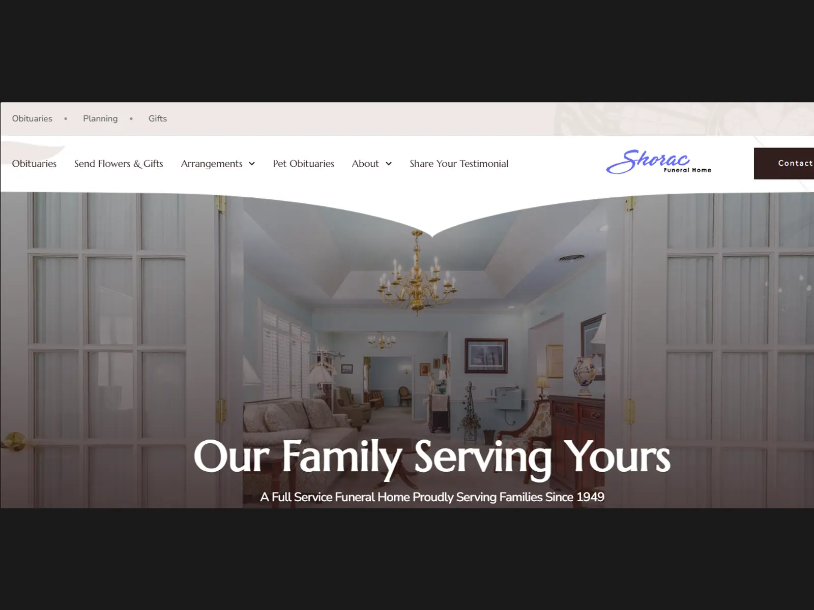 Funeral Homes & Memorial Services website design by MCG