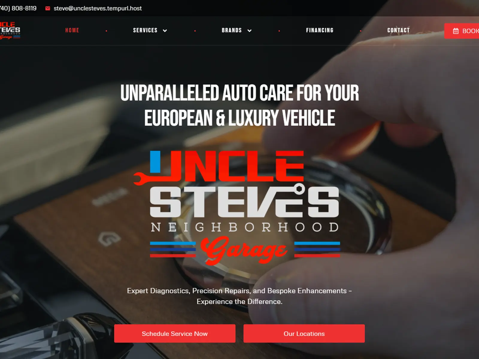 Automotive Repair & Specialty Service website design by MCG